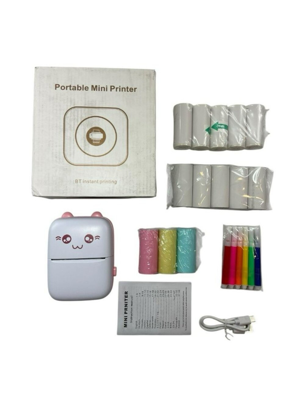 Mini Pocket Thermal Printer Wireless Bluetooth Photo Sticker Paper Inkless Print - Picture 2 of 6